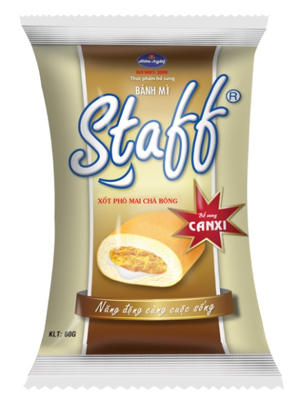 Bánh mì Staff phô mai 60gr - Một sản phẩm của công ty cổ phần Thực phẩm Hữu Nghị