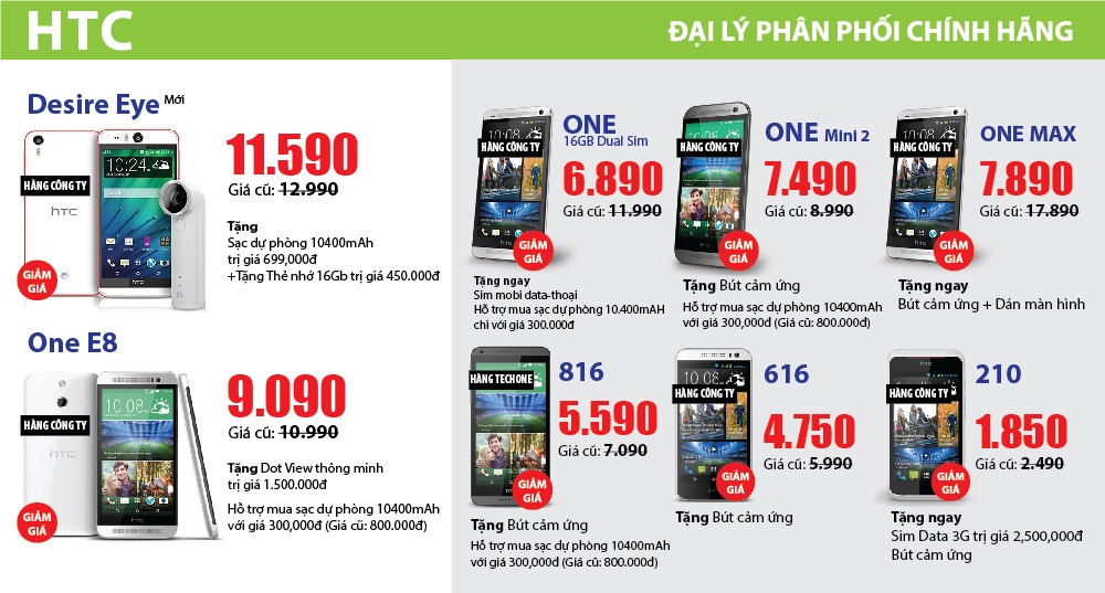 TechOne giam gia HTC 50% khuyen mai lon mung Giang sinh hinh anh