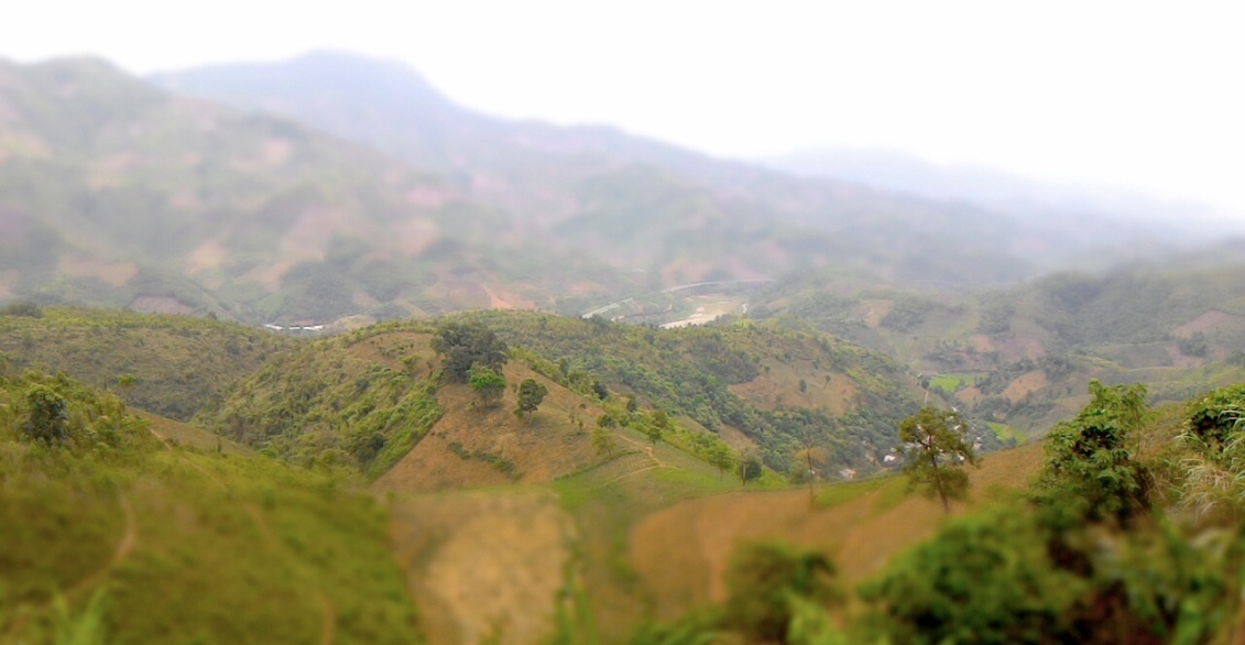 Tác phẩm Tây Bắc, nhỏ mà không nhỏ được chụp với chế độ Miniature đem lại hiệu ứng thu nhỏ cho hình ảnh.