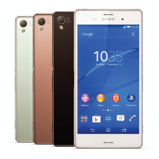 Sony Z3 được thiết kế với nhiều màu sắc sang trọng.