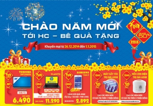 Giam gia den 50% nhan khai truong sieu thi HC 14 o Nghe An hinh anh