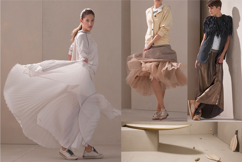   Những mẫu thiết kế trong BST Xuân Hè 2015 có chất liệu chủ đạo là da và Cashmere.