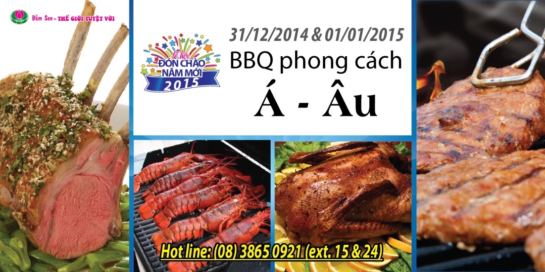 Lể hội ẩm thực BBQ diễn ra ngày 31/12/2014 và 1/1/2015 tại Đầm Sen.
