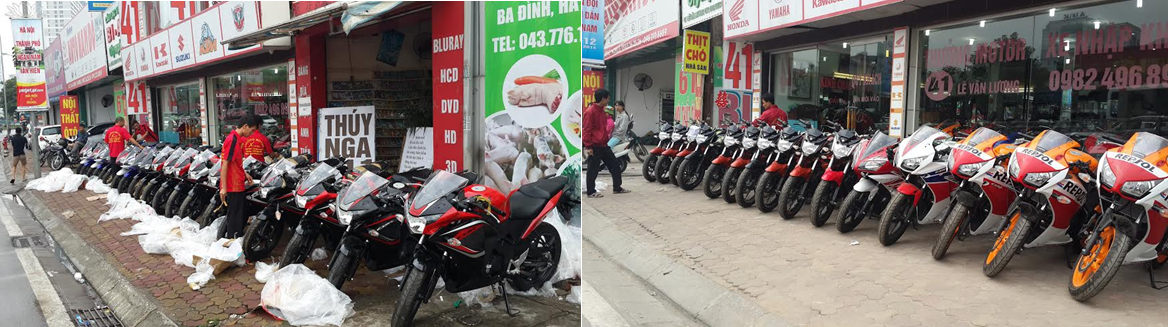 Honda CBR150R 2014 và Honda CBR150R 2015.