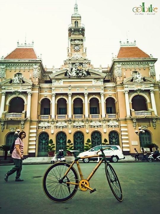 Mẫu xe fixed gear bằng tre.