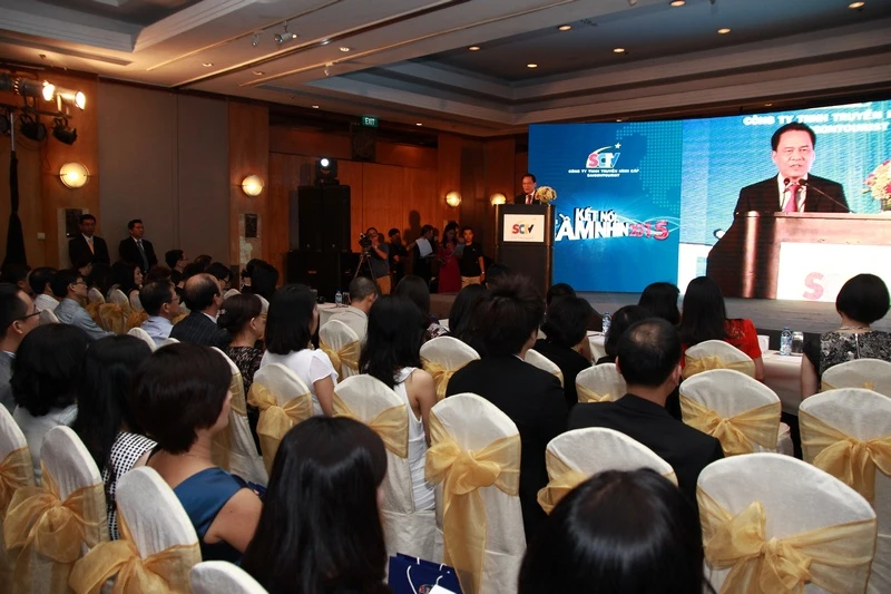 Ông Trần Văn Úy - TGĐ SCTV công bố hàng loạt đổi mới trong họp báo SCTV - Kết nối tầm nhìn ngày 6/1.