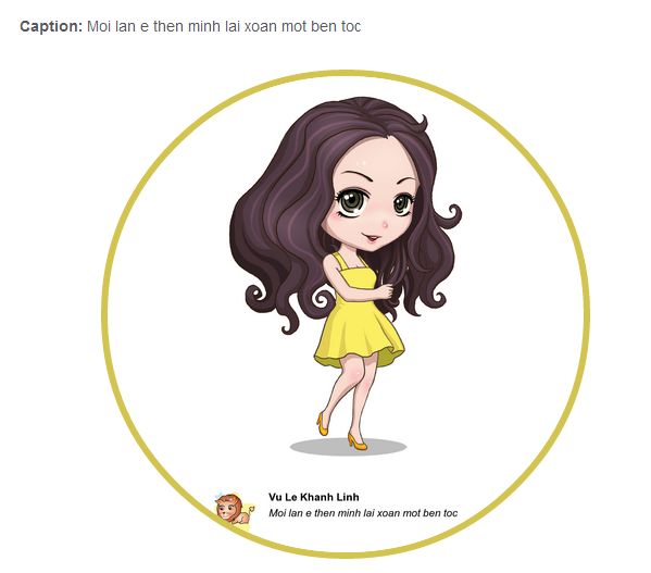 Hình ảnh chibi dễ thương đã mang lại phần quà may mắn cho bạn Vũ Lê Khánh Linh.