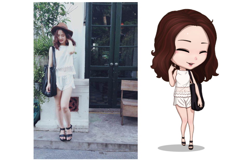 Trâm Anh lại gửi về bức ảnh đang lùa tay vào tóc cho thấy sự ngượng ngùng, bẽn lẽn của cô nàng.