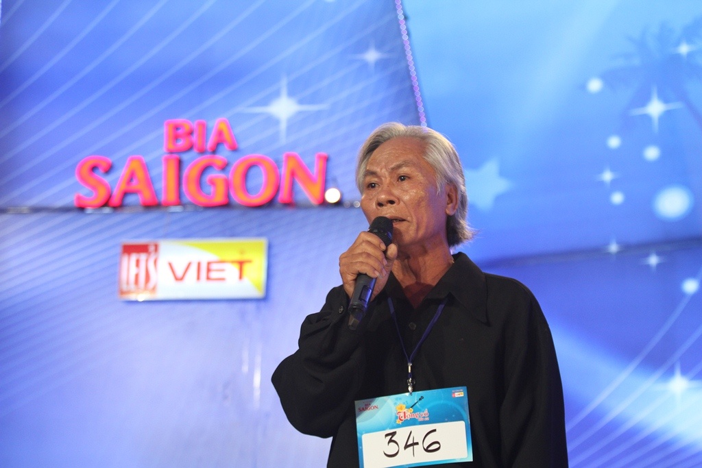 Thí sinh Võ Hoàng Hổ (SBD 346) tuy tuổi đã cao nhưng vẫn giữ trọn niềm đam mê sâu sắc với ca tài tử, vọng cổ và cải lương.