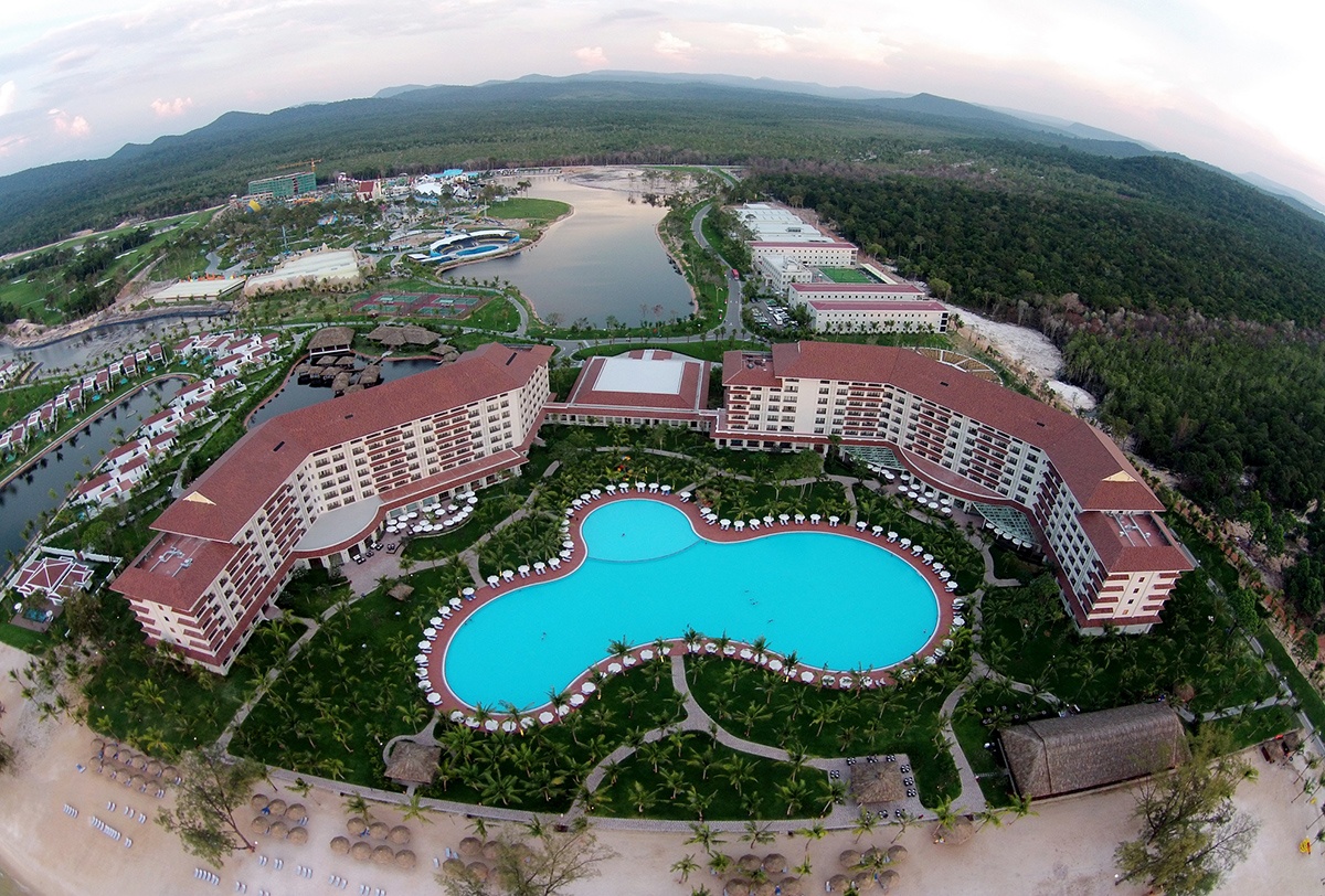 Toàn cảnh Vinpearl Phú Quốc nhìn từ trên cao.