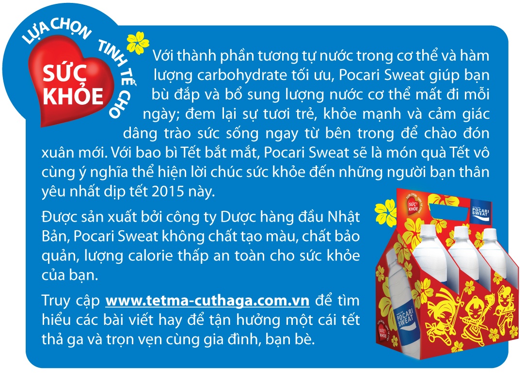 Truy cập www.tetma-cuthaga.com.vn để biết những “chiêu” tận hưởng một cái tết thả ga và trọn vẹn cùng gia đình, bạn bè..