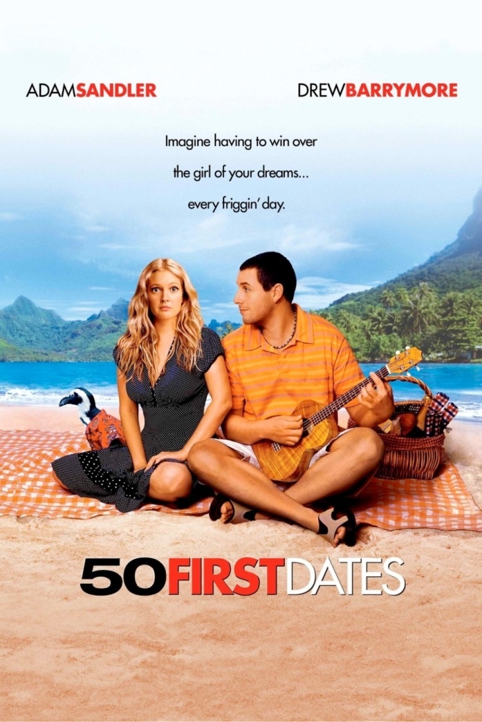 Henry đã sáng tạo ra đủ mọi cách để làm quen và bắt đầu tình yêu với Lucy trong 50 first dates.