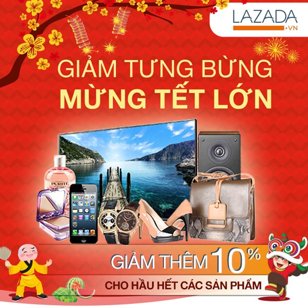 Giảm thêm 10% khi thanh toán, dành cho tất cả các ngành hàng.