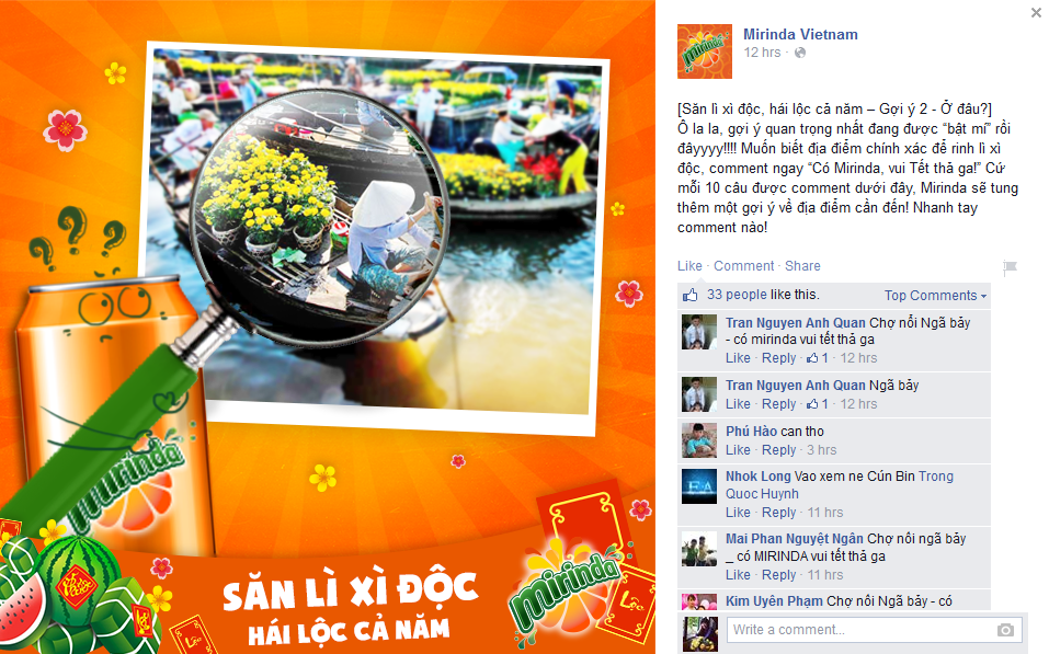 Gợi ý hình ảnh giúp các bạn trẻ dự đoán được điểm tập kết của cuộc đua săn lì xì cuối cùng Tết Ất Mùi.