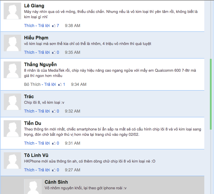 Nhiều comment xuất hiện ngay khi thông tin mới được cập nhật.