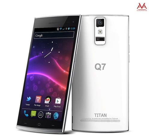 Titan Q7 có hai màu đen và trắng kèm camera 13.3 megapixel và bảo mật vân tay.