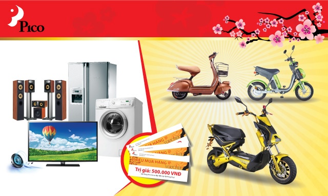 Tặng phiếu giảm giá xe đạp điện khi mua đồ điện máy.
