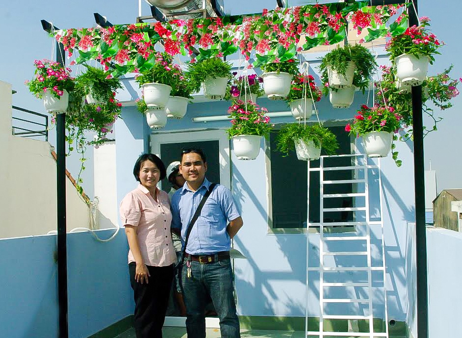 Mảng xanh tại nhà chị Nguyễn Thị Hòa