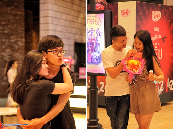 Gioi tre khong ngai the hien tinh cam mua Valentine hinh anh