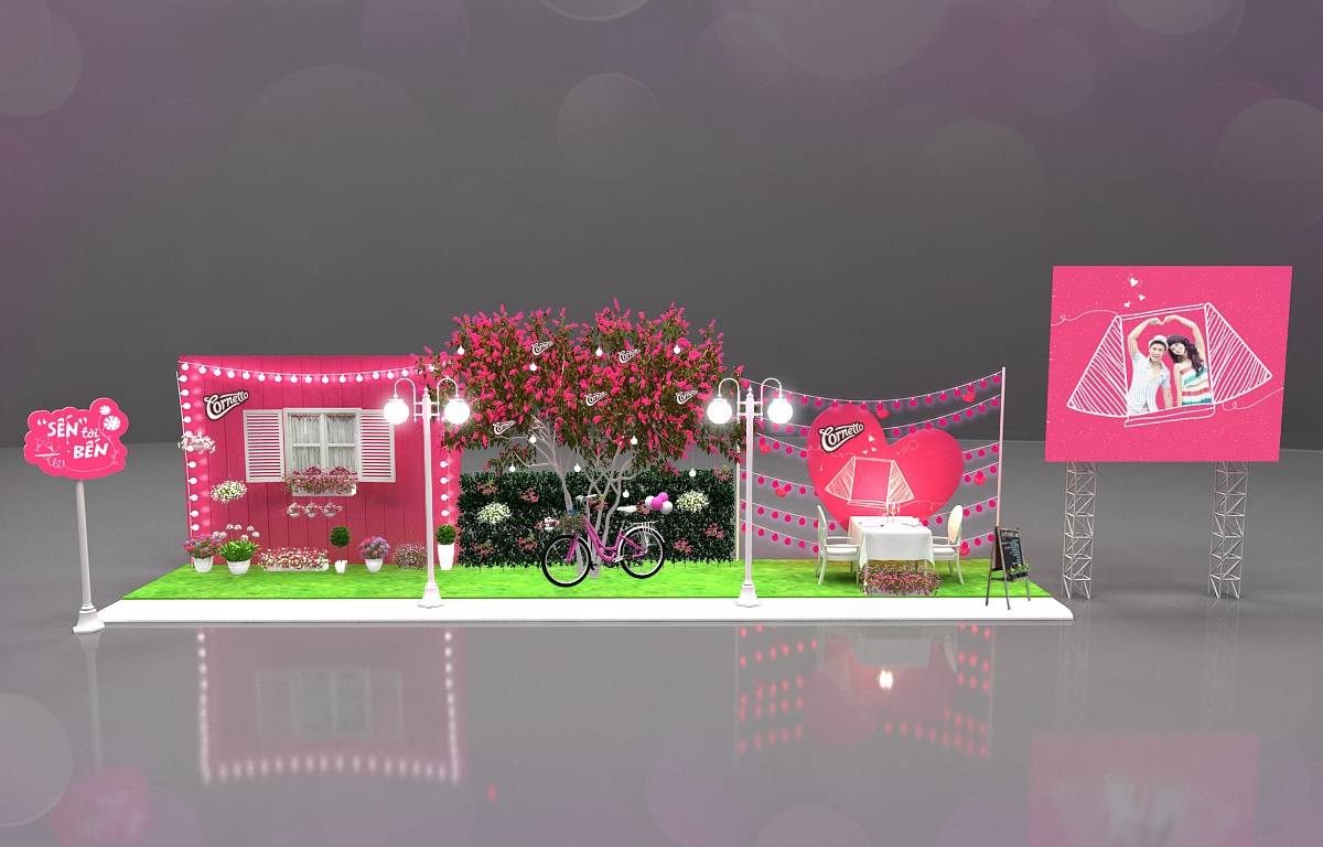 Các hoạt động phong phú tại các booth dành cho từng kiểu lãng mạn sẽ giúp bạn có thêm dũng khí để tỏ tình với nửa kia.