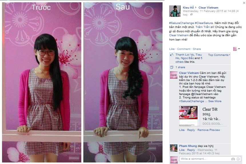 Các bạn nữ thích thú thay đổi kiểu tóc và dành tặng nhau những lời chúc ý nghĩa