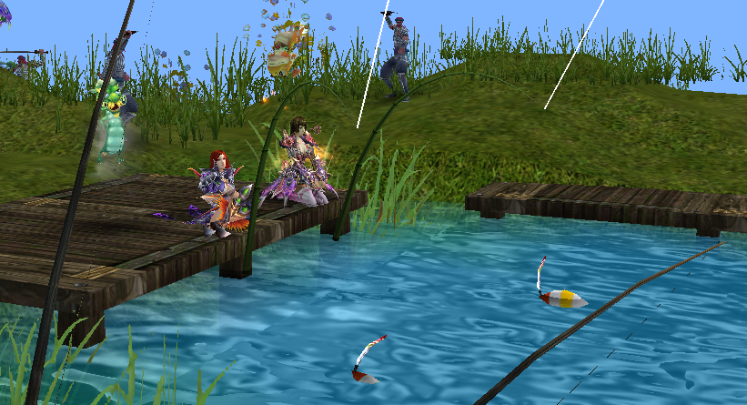 Câu cá thư giãn trong game sau những giờ phút săn Boss.