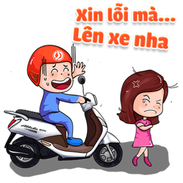 Những biểu cảm giận dỗi và năn nỉ rất đáng yêu của cặp đôi.
