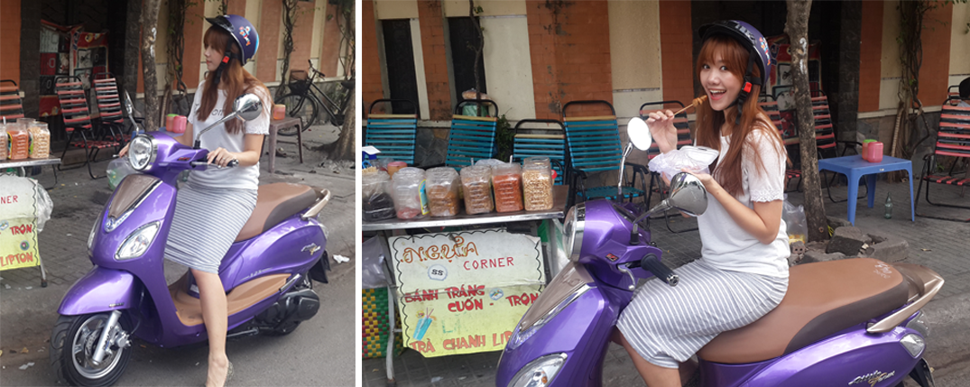   Hàng quán ăn vặt ven đường là điểm Hari cực kỳ yêu thích.