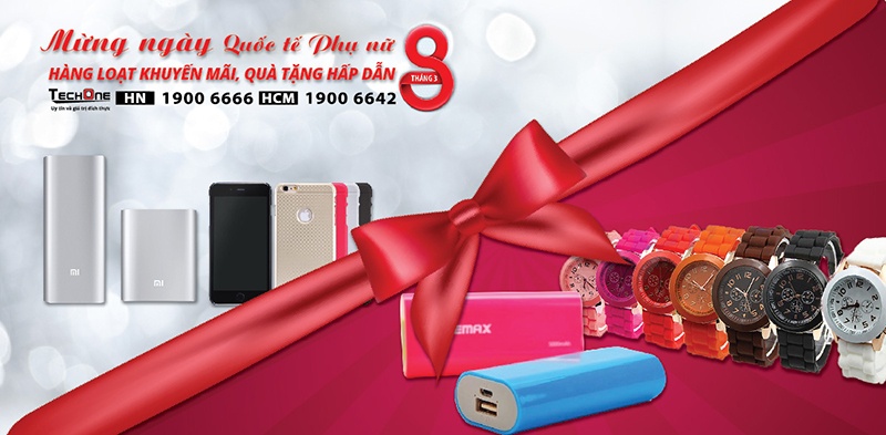 TechOne giam 50% gia dien thoai va phu kien dip 8/3 hinh anh
