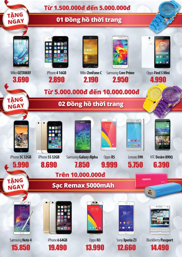 Giá bán: 5,7 triệu đồng / 8,3 triệu đồng (Giá cũ 8,5 triệu đồng / 12,3 triệu đồng).