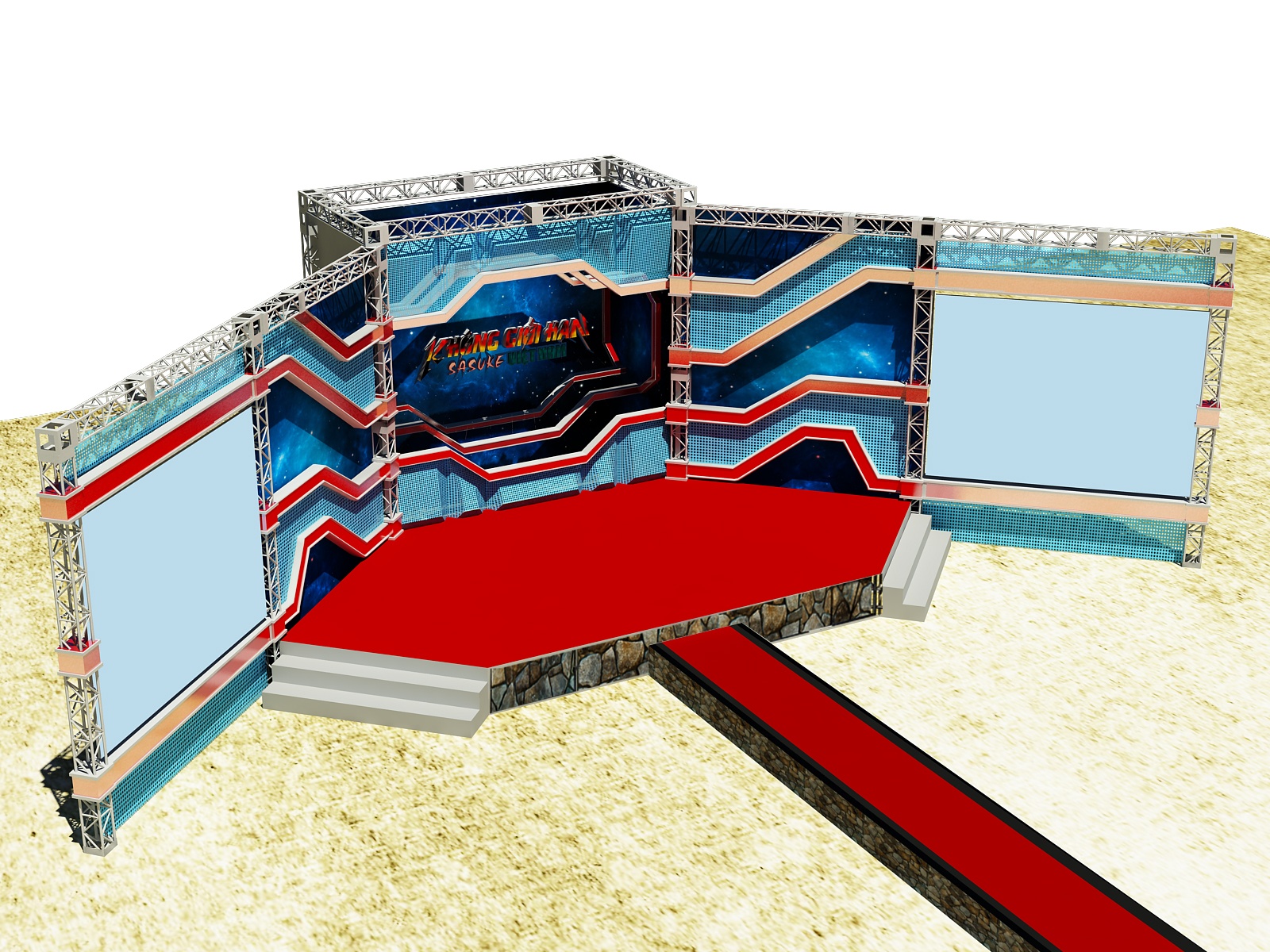 Mô hình sân khấu Không giới hạn - Sasuke Việt Nam.