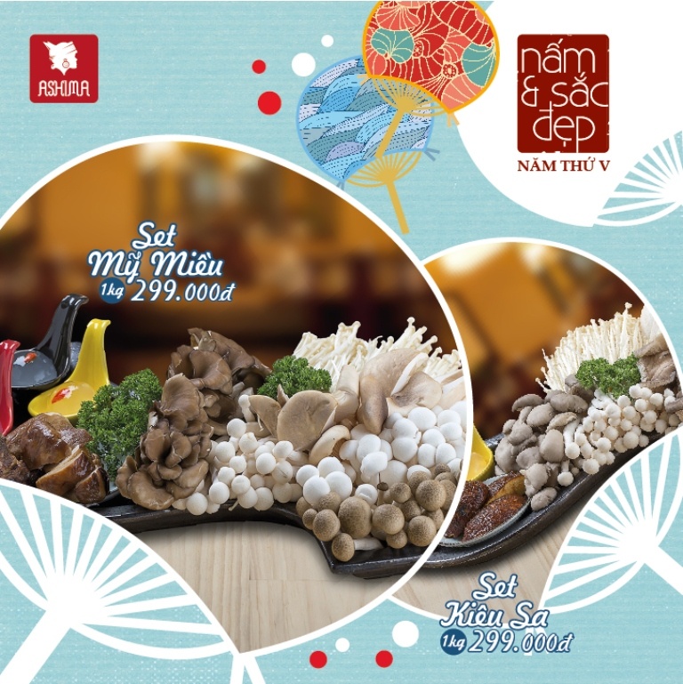 Set nấm “Mỹ Miều” bao gồm các loại nấm như gan bò mỹ vị, nấm maitake, bào ngư Nhật,…và 4 thìa collagen.