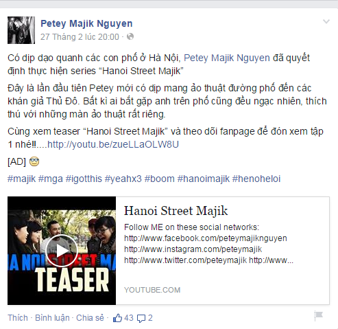 Mê ảo thuật hay không, bạn cũng sẽ phải tò mò mà click vào những clip của quý ông này.