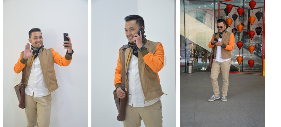 2 đồ vật anh không thể “rời xa” được, đó chính là cặp kính mát yêu thích và chiếc điện thoại màu đen cá tính. 