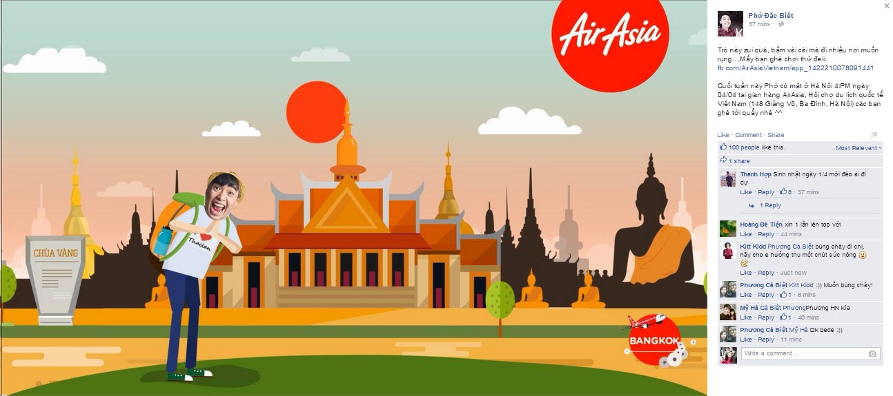 Ngay cả Phở Đặc Biệt cũng đã bị cuốn vào làn sóng này. Sau nhiều lần lỡ hẹn, anh chàng đã thỏa mãn mong muốn du ngoạn Thái Lan bằng một clip độc đáo, hài hước.
