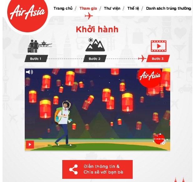Trong clip, bạn sẽ trông thấy chính mình lướt qua Chiang Mai thả đèn trời.