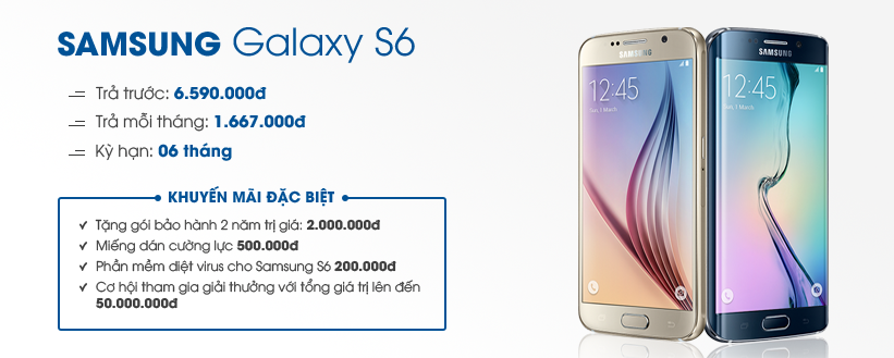 Bach Khoa ap dung tra gop 0% cho Samsung Galaxy S6 hinh anh
