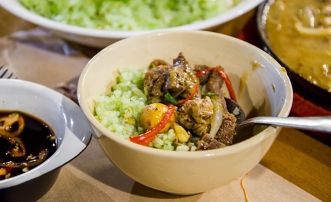 Cơm chiên sò điệp xanh