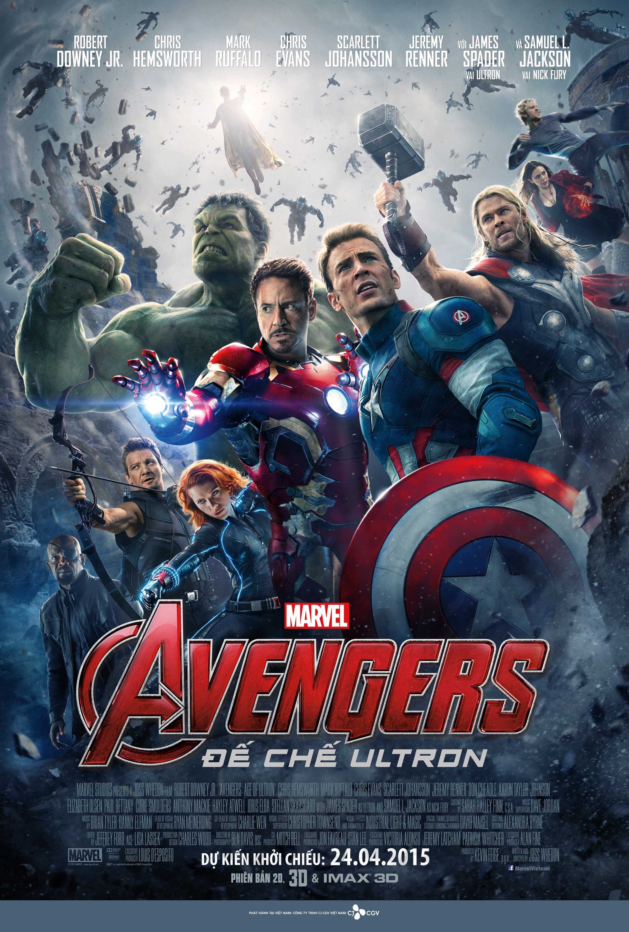 Avengers: Đế chế Ultron là bom tấn đầu tiên được trình chiếu dưới định dạng IMAX tại Việt Nam.