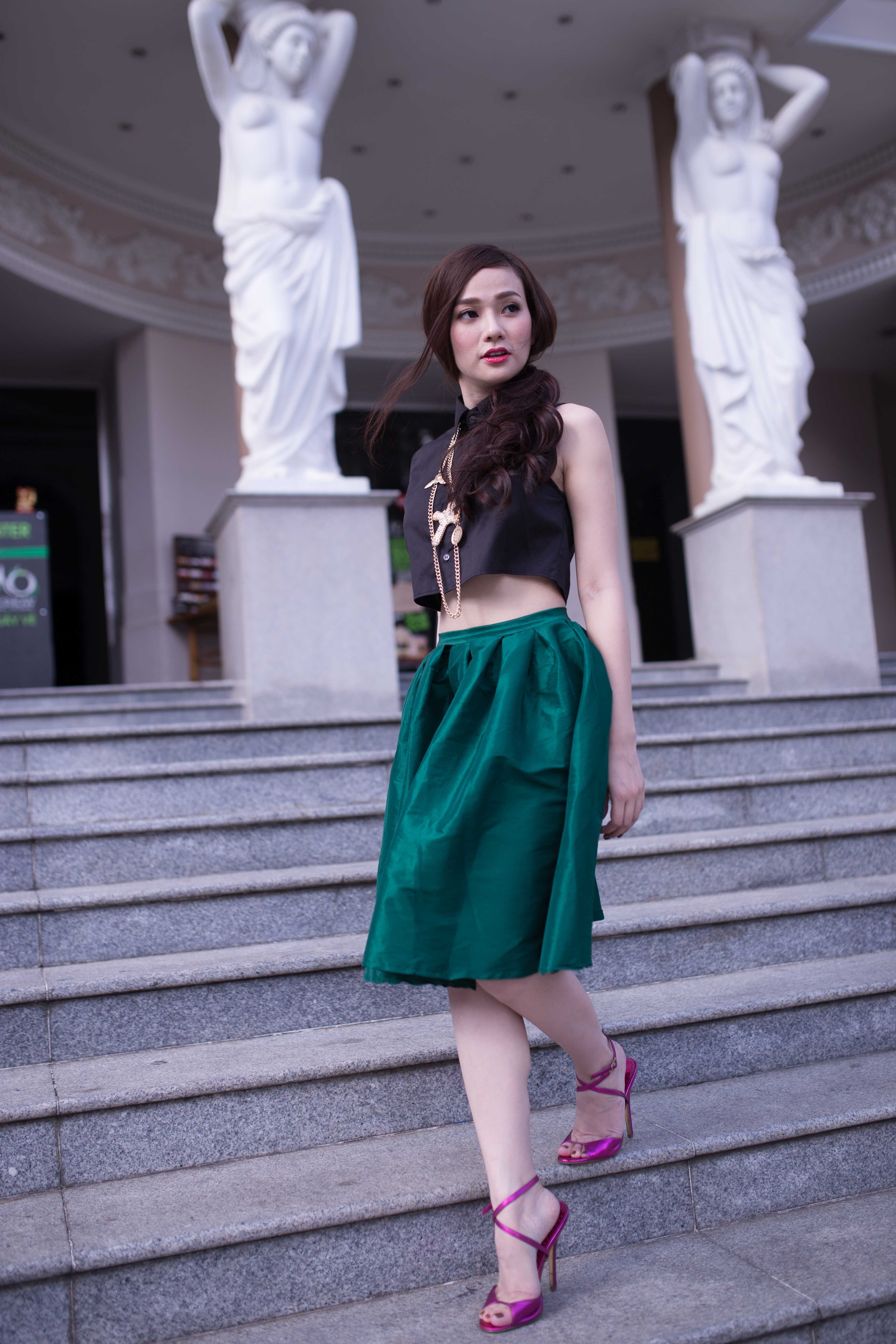 Nữ ca sĩ Thu Thủy trước khi sinh. 