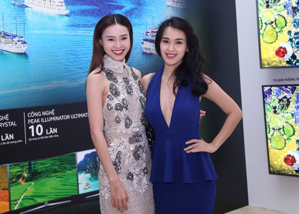 Tú Vi và Ninh Dương Lan Ngọc lộng lẫy trong buổi ra mắt dự án.