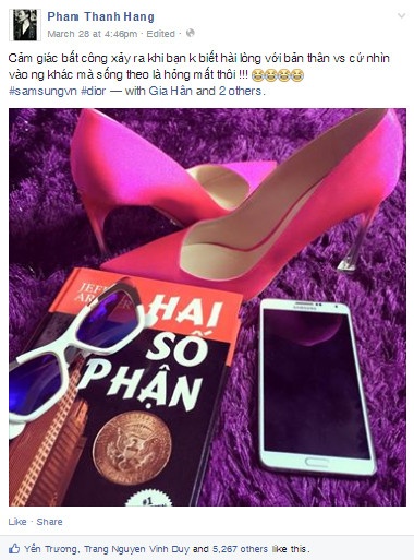  Thanh Hằng khoe bộ sưu tập toàn đồ hiệu trên trang cá nhân.