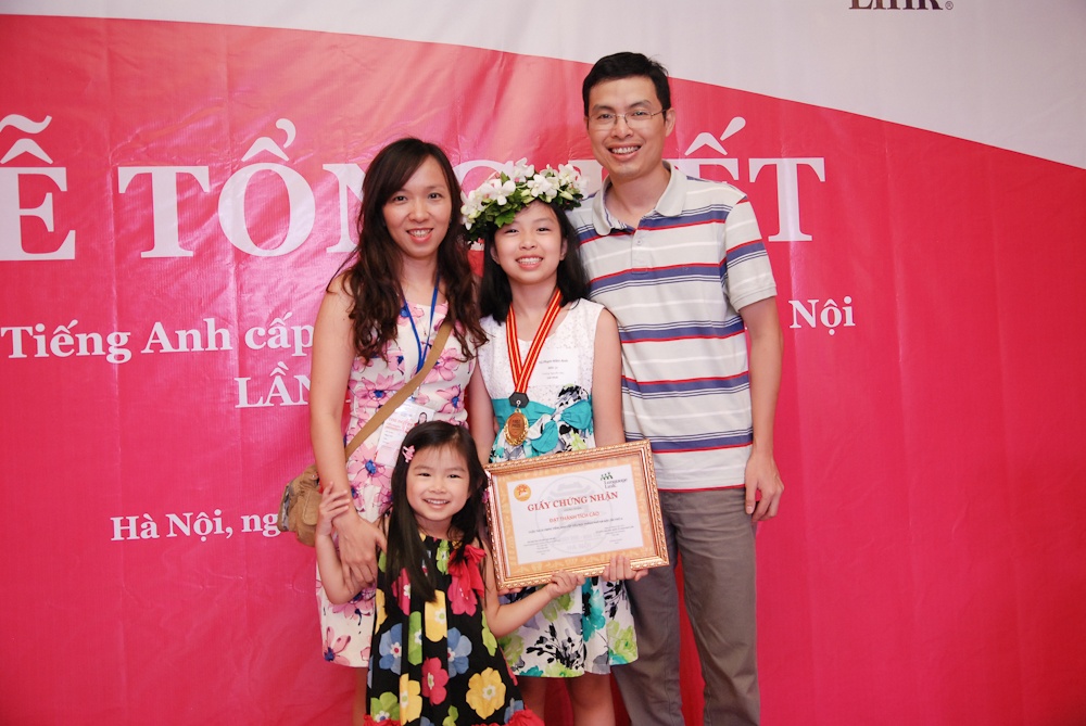 Gia đình đóng vai trò rất lớn giúp Hiền Anh học tốt tiếng Anh.