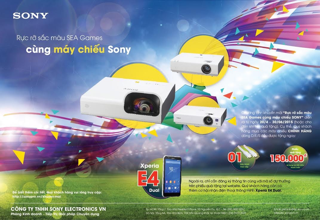 Ruc ro sac mau SEA Games cung may chieu Sony hinh anh