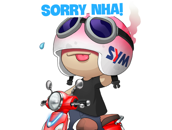 Loat xe SYM xuat hien an tuong trong sticker Zalo hinh anh