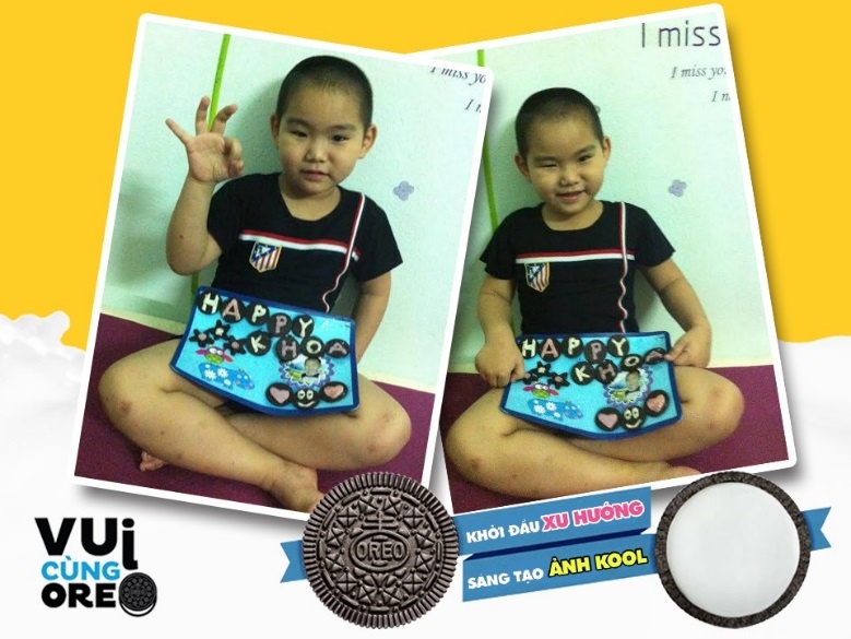 Các em nhỏ cũng tranh tài sáng tạo bên chiếc bánh.