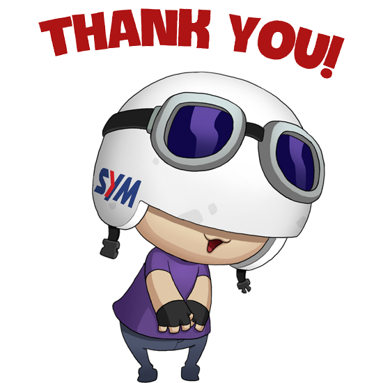 Vẻ mặt đáng yêu khi nói lời cảm ơn.