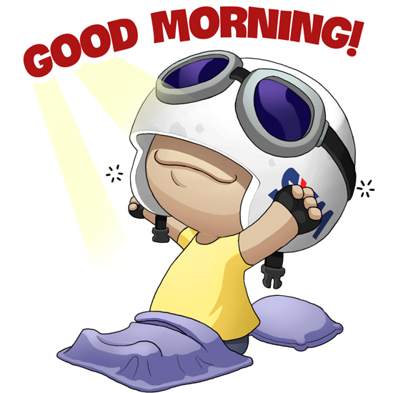 Lời chào buổi sáng dễ thương của anh chàng mê ngủ…  