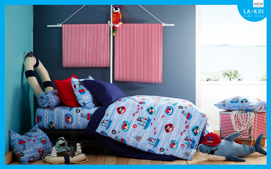 Họa tiết vui nhộn trong bộ sưu tập Aura Kids kích thích sự tò mò của trẻ về biển.