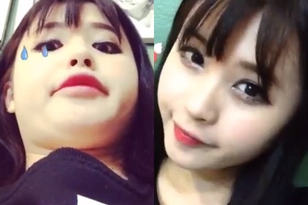 Cô gái làm mặt xấu - đẹp trong tích tắc.